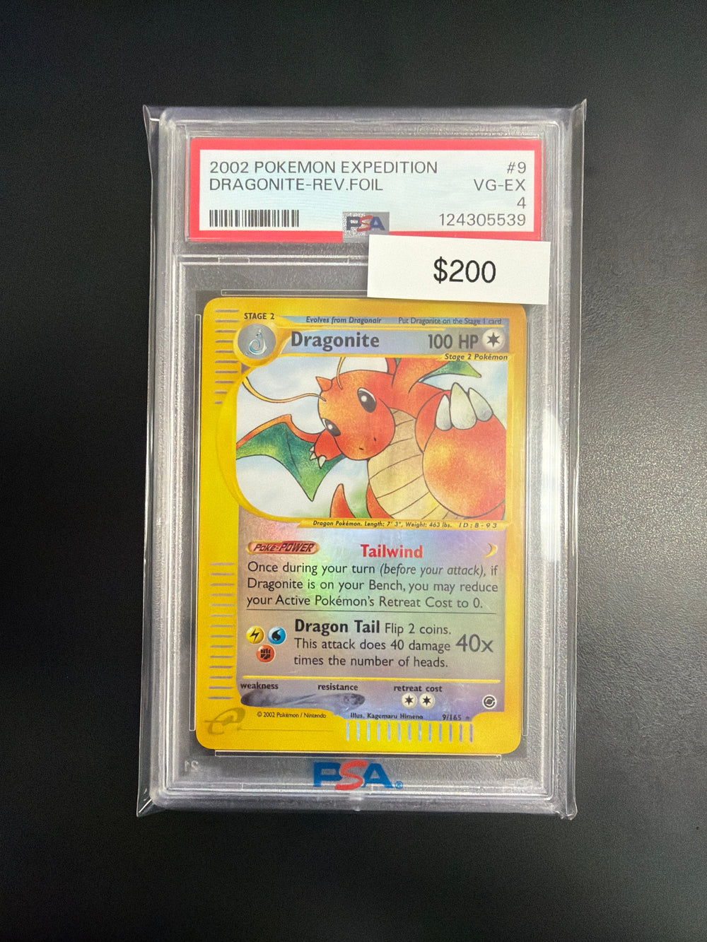 Pokemon Expedition Dragonite Rev. Holo PSA 4