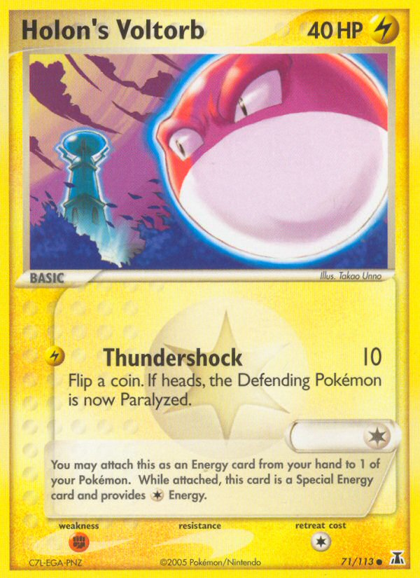 Holon's Voltorb 71 113 Delta Species