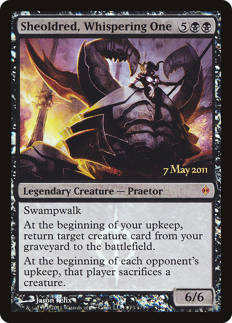 Sheoldred, Whispering One (PRE-73â˜…) - New Phyrexia Promos Foil