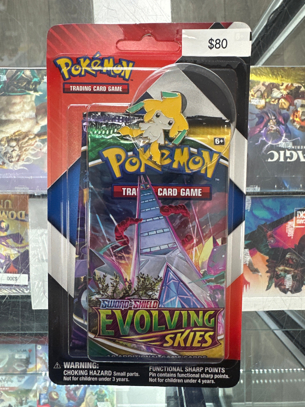 Pokemon Check Lane Blister 2 Pack with a Pin (Evolving Skies)