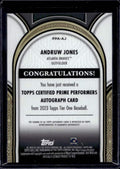 2023 Topps Tier One Andruw Jones #PPA-AJ Autograph /299