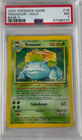 2000 POKEMON GAME BASE II VENUSAUR - HOLO (SWIRL) #18 PSA 7