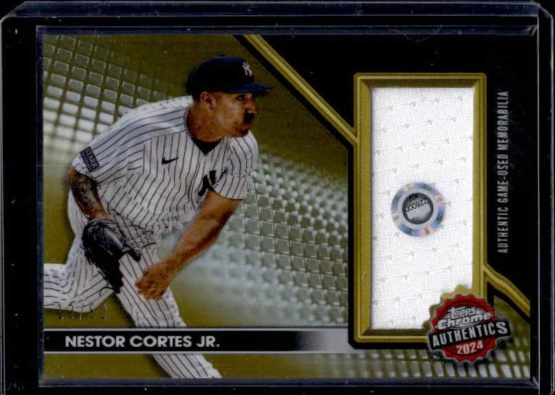 2024 Topps Chrome Nestor Cortes Jr. Authentics Patch #TCA-NCJ Gold Refractor /50