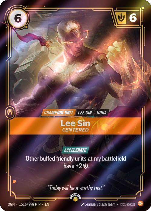 Lee Sin - Centered - 151b/298 [Riftbound Organized Play Promotional Cards] [Foil]