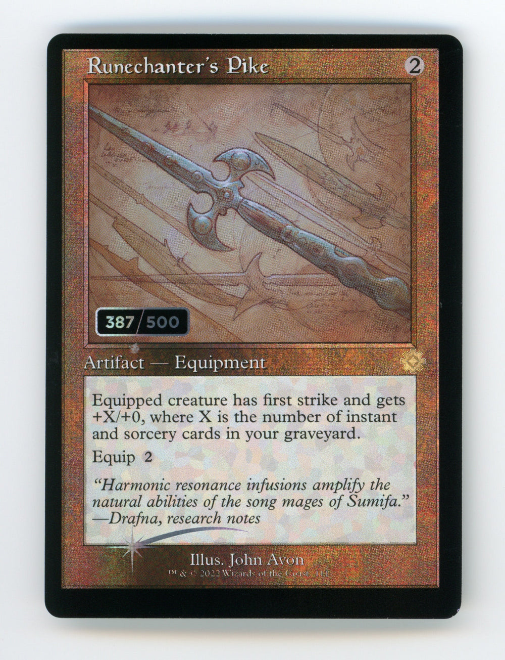 Runechanter's Pike — Serial Numbered|387/500|Retro Frame|Schematic|Foil — ID 17328