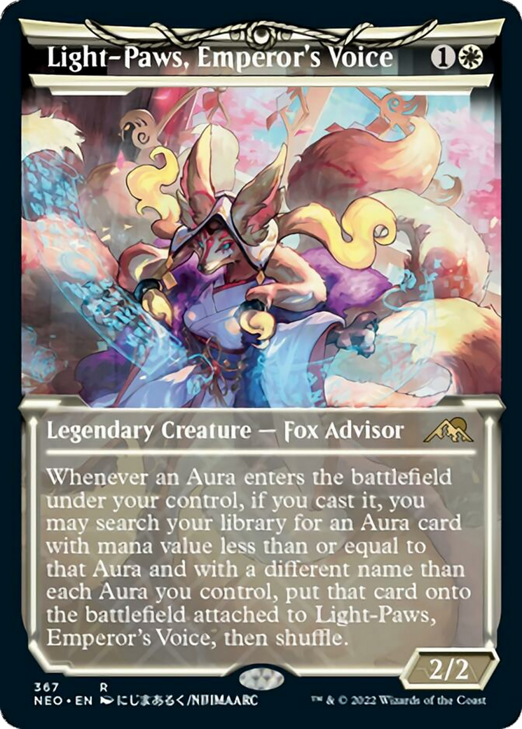 Light-Paws, Emperor's Voice (NEO-367) - Kamigawa: Neon Dynasty: (Showcase) Foil