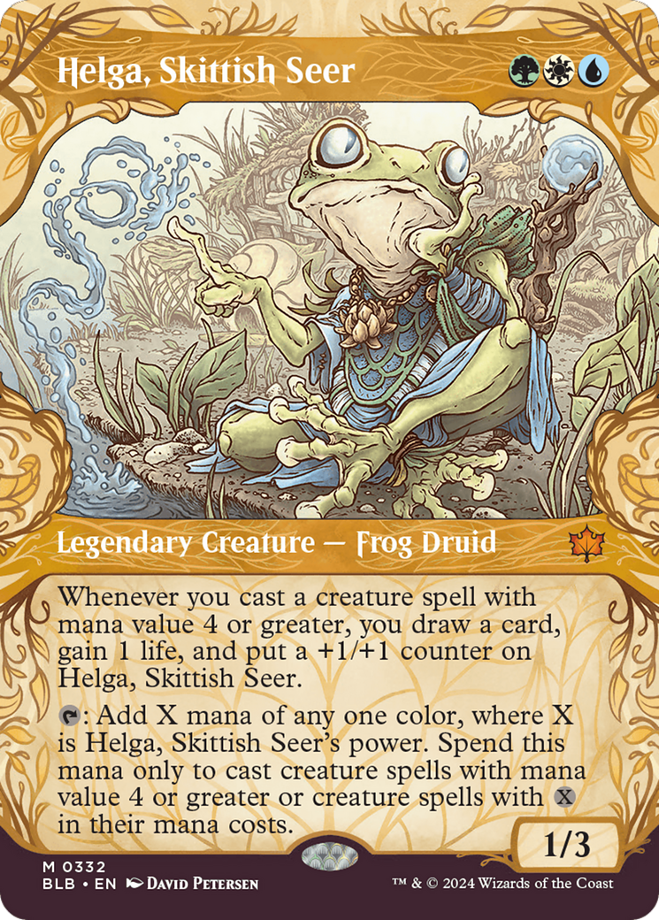 Helga, Skittish Seer (BLB-332) - Bloomburrow: (Showcase) Foil