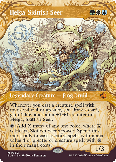 Helga, Skittish Seer (BLB-332) - Bloomburrow: (Showcase) Foil