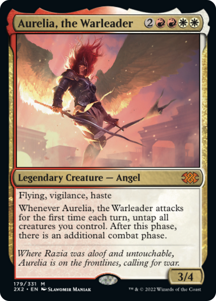 Aurelia, the Warleader (2X2-179) - Double Masters 2022 Foil