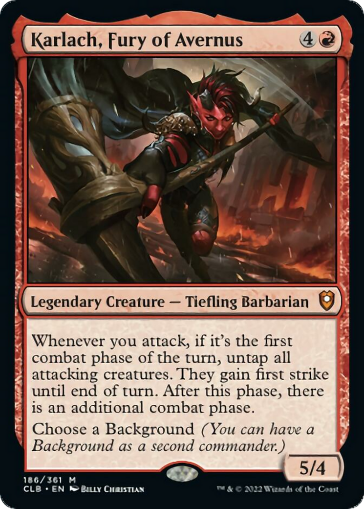 Karlach, Fury of Avernus (CLB-186) - Commander Legends: Battle for Baldur's Gate Foil