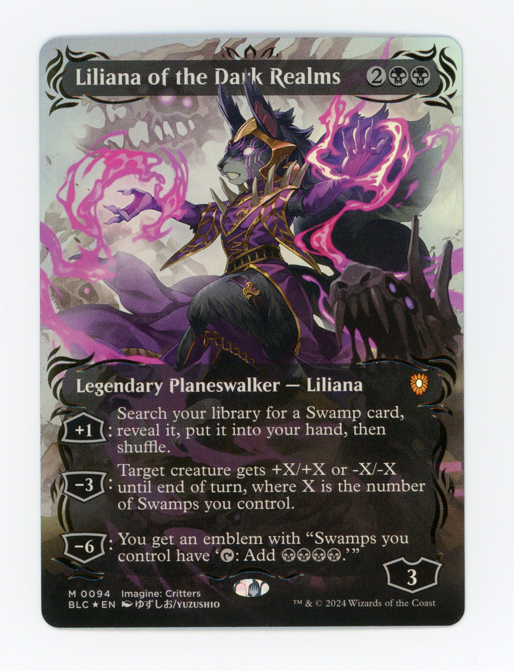 Liliana of the Dark Realms — Borderless|Anime|Raised Foil — ID 17324