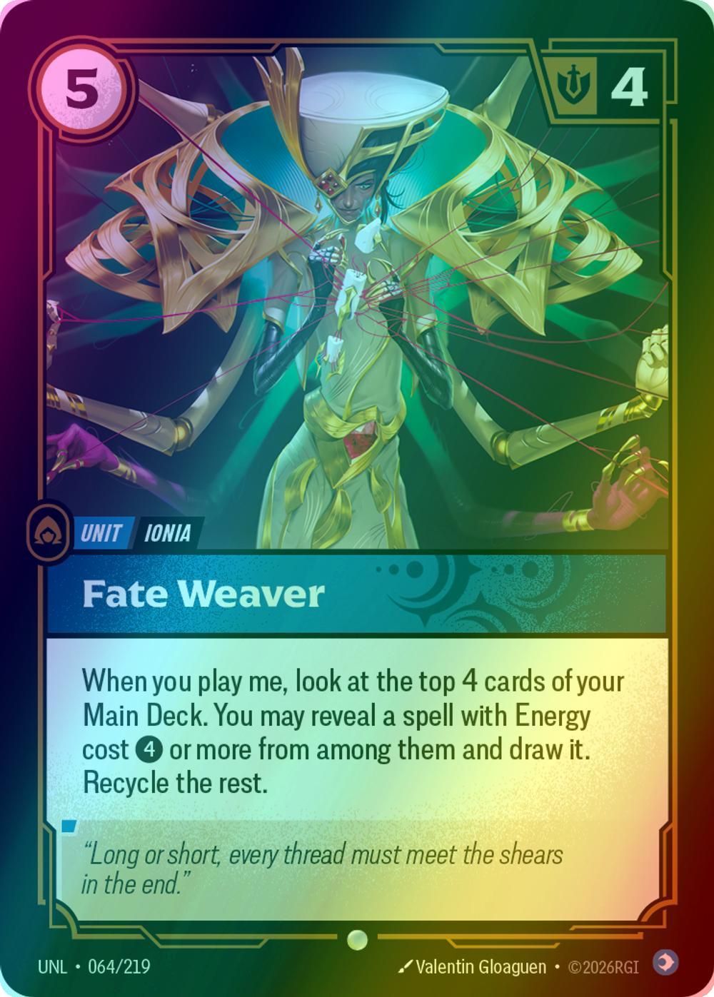 Fate Weaver - 064/219 [Unleashed] [Foil]