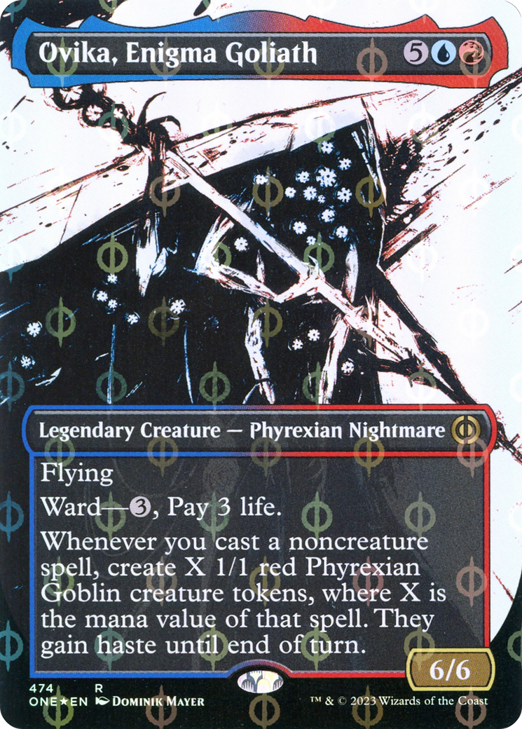 Ovika, Enigma Goliath (ONE-474) - Phyrexia: All Will Be One: (Showcase) (Borderless) Foil