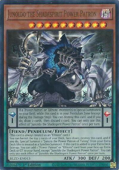Junoldo the Shadespirit Power Patron - BLZD-EN013 - Ultra Rare - 1st Edition
