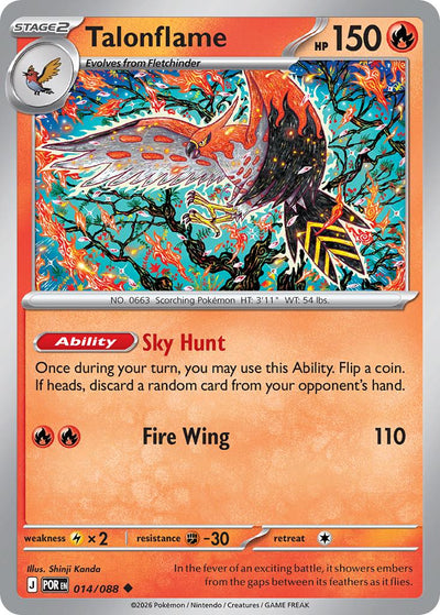 Talonflame - 014/088 - Uncommon [me03-014] [Non-Holo]