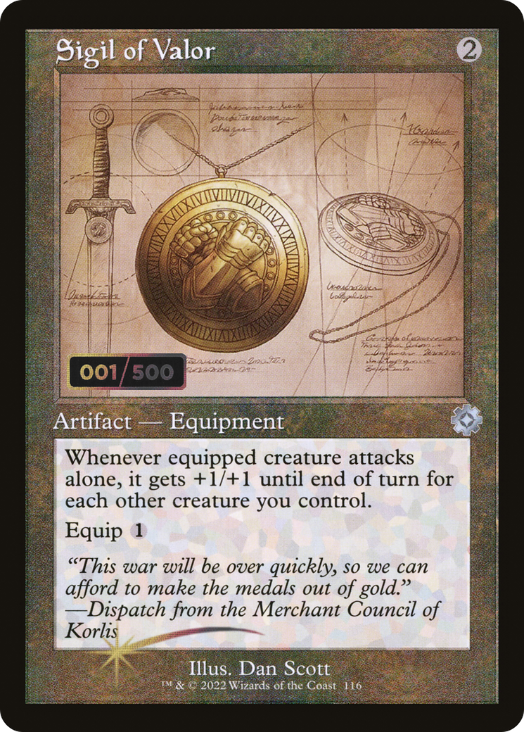Sigil of Valor (BRR-116Z) - The Brothers' War Retro Artifacts Foil