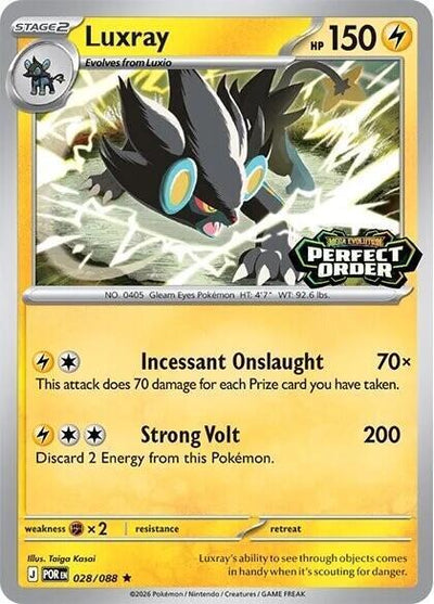 Luxray - 028 - Promo [Stamped] [me03msp-028] [Cosmos Holo]