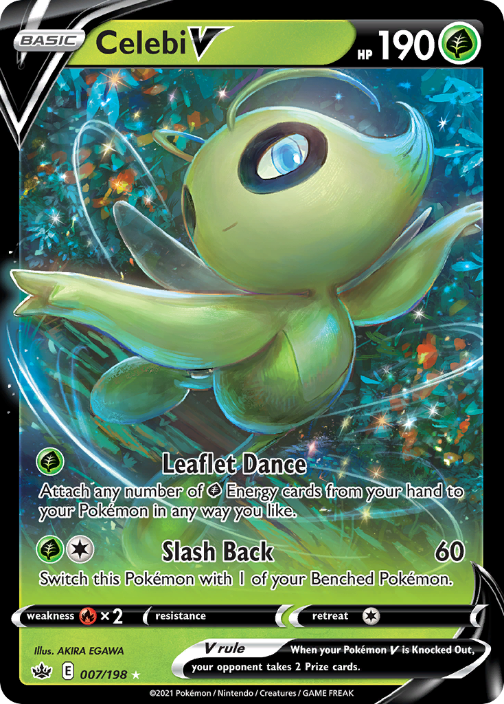 Celebi V 7 198 Chilling Reign Holofoil