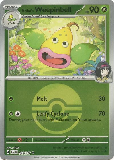 Erika's Weepinbell - Poké Ball - 005/217 - Uncommon [me025-005] [Reverse Holo]