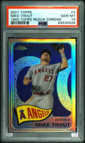 2021 Topps Mike Trout #3 Redux Chrome Refractor PSA 10