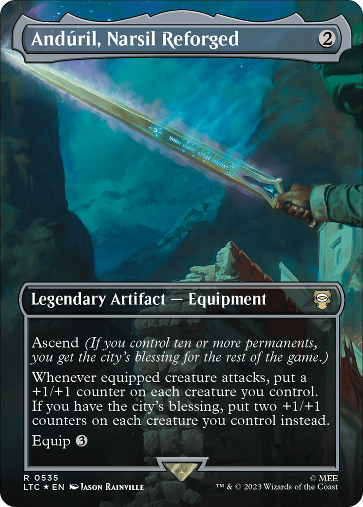 AndÃºril, Narsil Reforged (LTC-535) - Tales of Middle-earth Commander (Borderless) Foil