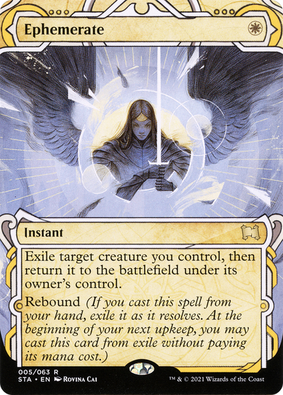 Ephemerate (STA-005) - Strixhaven Mystical Archive: (Showcase) (Borderless) Etched Foil