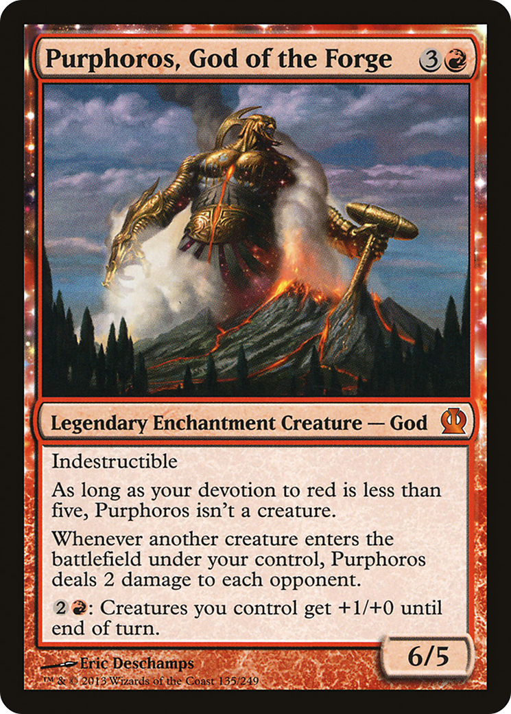 Purphoros, God of the Forge (THS-135) - Theros: (enchantment) Foil