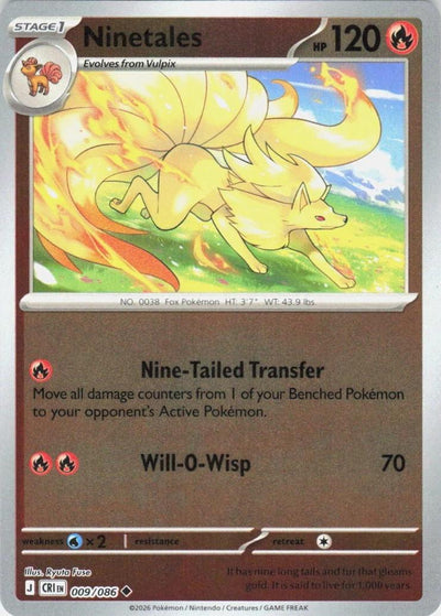 Ninetales - 009/086 - Uncommon [me04-009] [Reverse Holo]