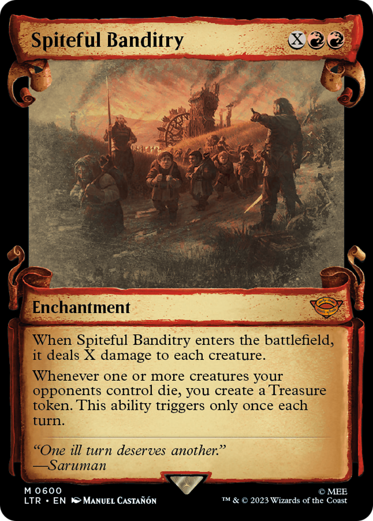 Spiteful Banditry (LTR-600) - The Lord of the Rings: Tales of Middle-earth: (Showcase) Foil