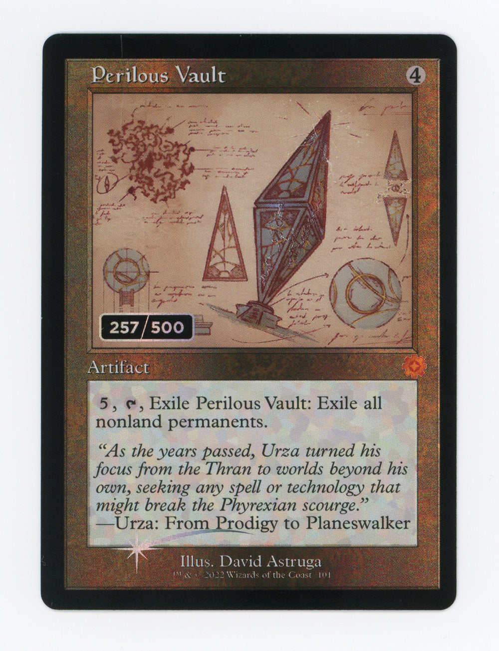 Perilous Vault — Serial Numbered|257/500|Retro Frame|Schematic|Foil — ID 17605