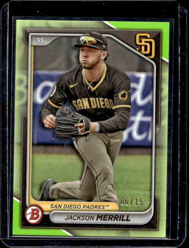 2024 Bowman Chrome Jackson Merrill #BP-145 Lime green /15