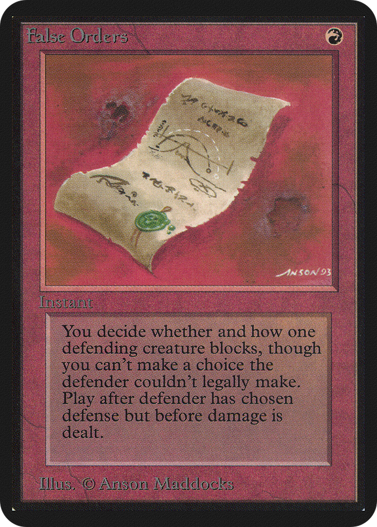 False Orders (LEA-147) - Limited Edition Alpha