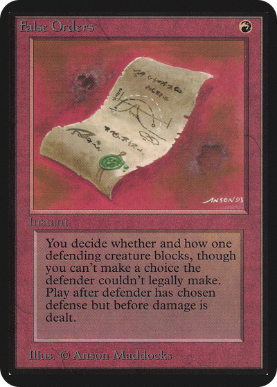 False Orders (LEA-147) - Limited Edition Alpha