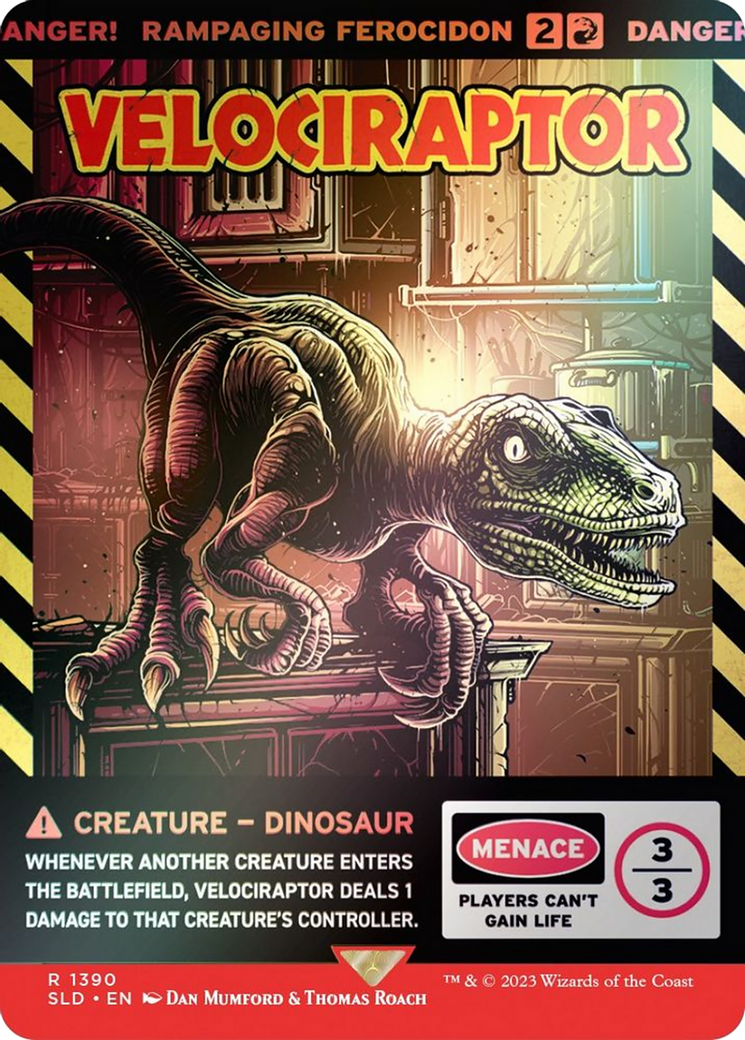 Rampaging Ferocidon (SLD-1390â˜…) - Secret Lair Drop / Velociraptor: (Full Art) (Borderless) Foil