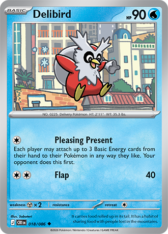 Delibird - 018/086 - Uncommon [me04-018] [Non-Holo]