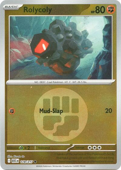 Rolycoly - Energy Symbol Pattern - 118/217 - Common [me025-118] [Reverse Holo]