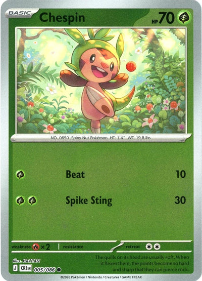 Chespin - 005/086 - Common [me04-005] [Reverse Holo]