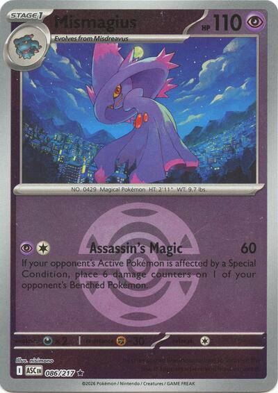 Mismagius - Dusk Ball - 086/217 - Rare [me025-086] [Reverse Holo]