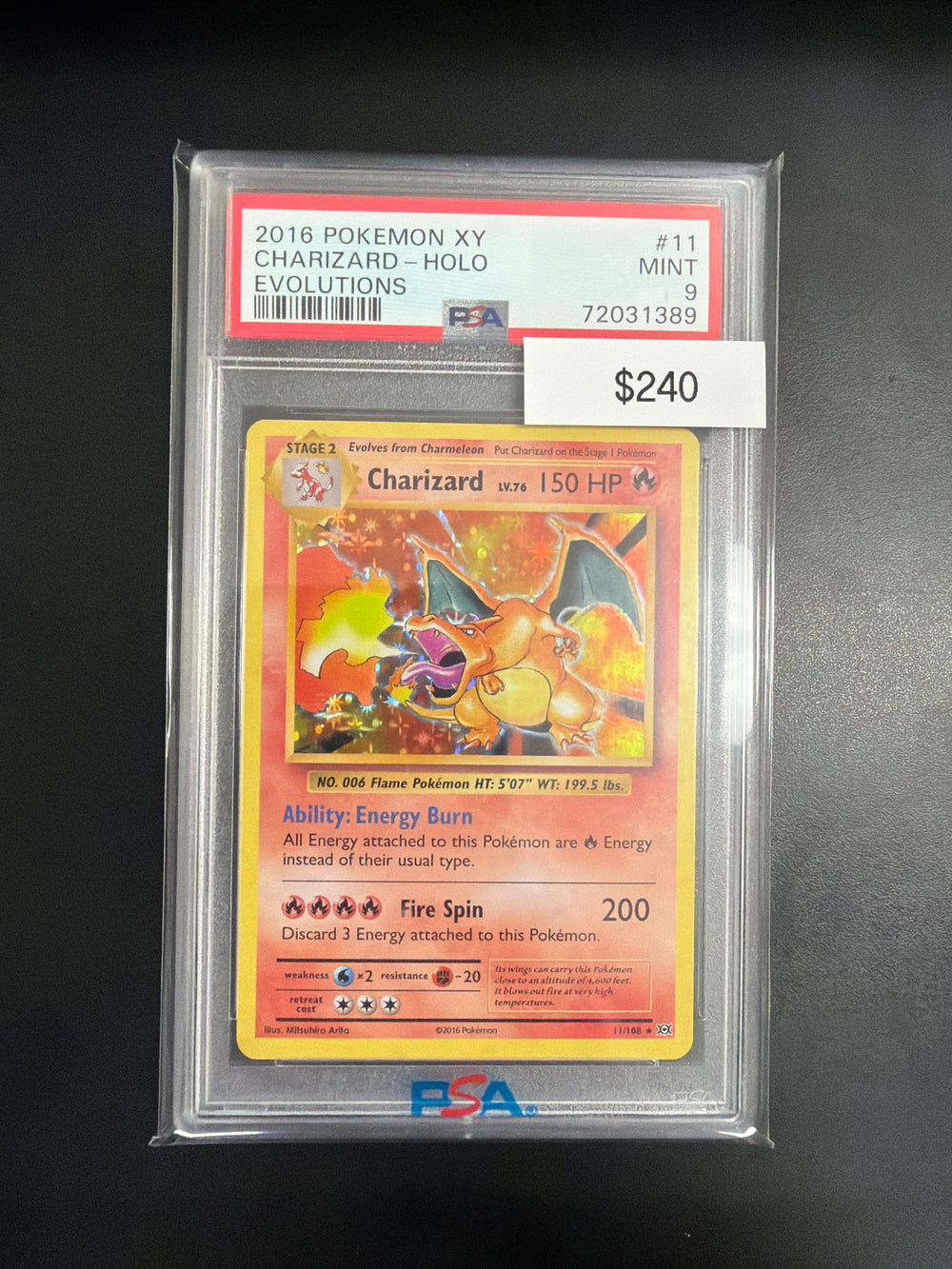 Pokemon Charizard XY Evolutions #11 PSA 9