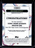 2023 Topps Cosmic Chrome Bryson Stott #CCA-BS Autograph