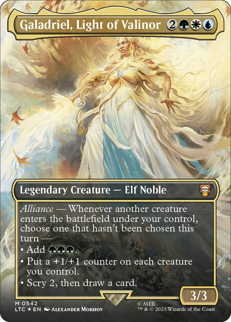 Galadriel, Light of Valinor (LTC-542) - Tales of Middle-earth Commander (Borderless) Foil
