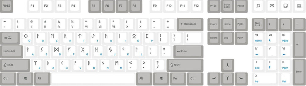 Varmilo Runes 108 Key Varmilo Profile Dye Sub PBT Keycap Set