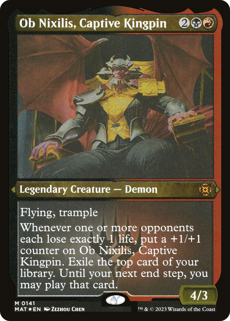 Ob Nixilis, Captive Kingpin (MAT-141) - March of the Machine: The Aftermath Etched Foil