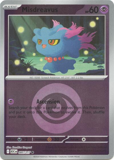 Misdreavus - Energy Symbol Pattern - 085/217 - Common [me025-085] [Reverse Holo]