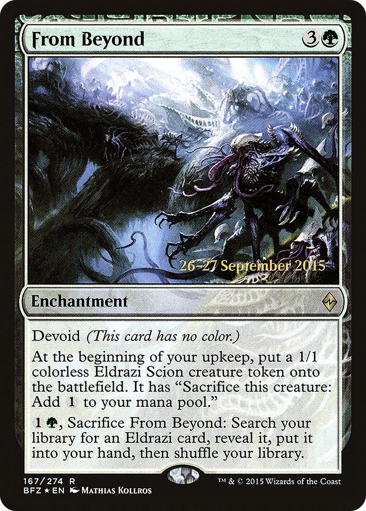 From Beyond (PRE-167S) - Battle for Zendikar Promos: (devoid) Foil