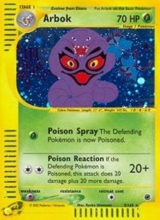Arbok (3/165) - Expedition Reverse Holofoil