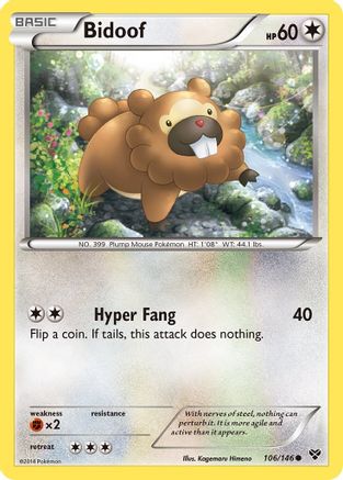Bidoof (106/146) - XY Base Set Reverse Holofoil