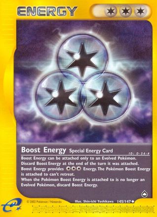 Boost Energy (145/147) - Aquapolis Reverse Holofoil