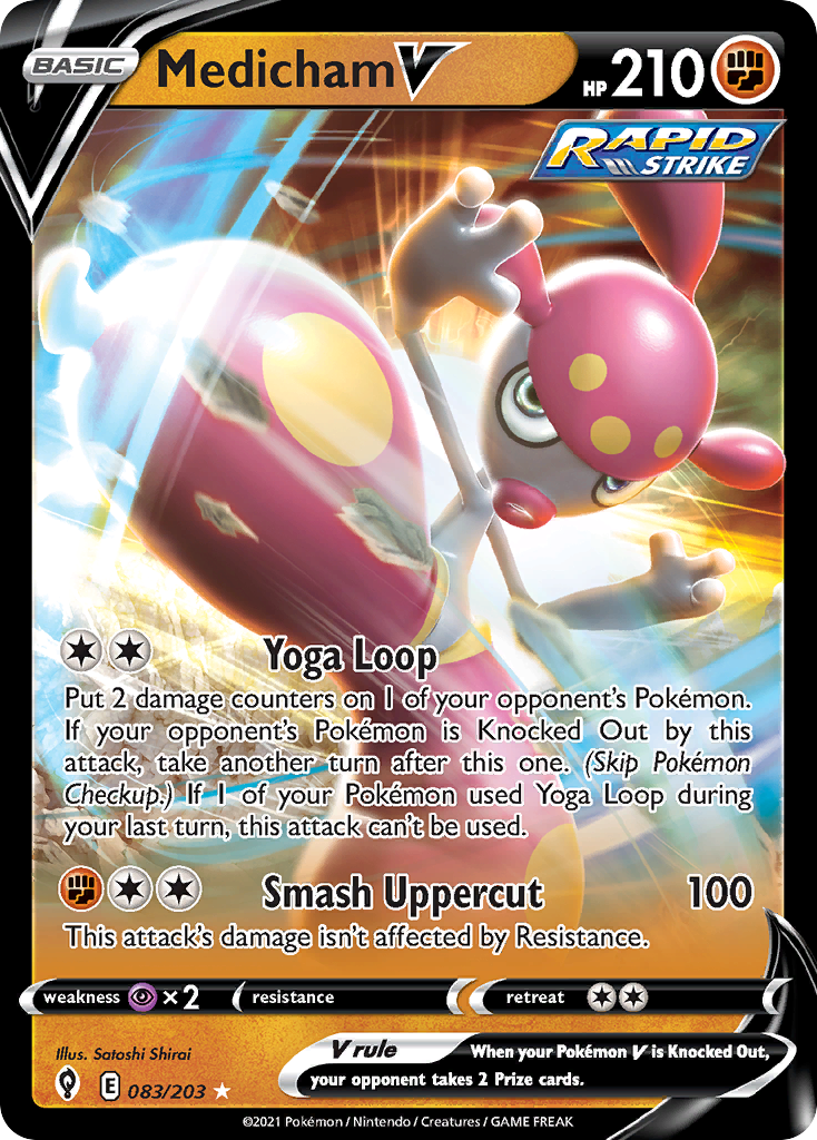 Medicham V 83 203 Evolving Skies Holofoil
