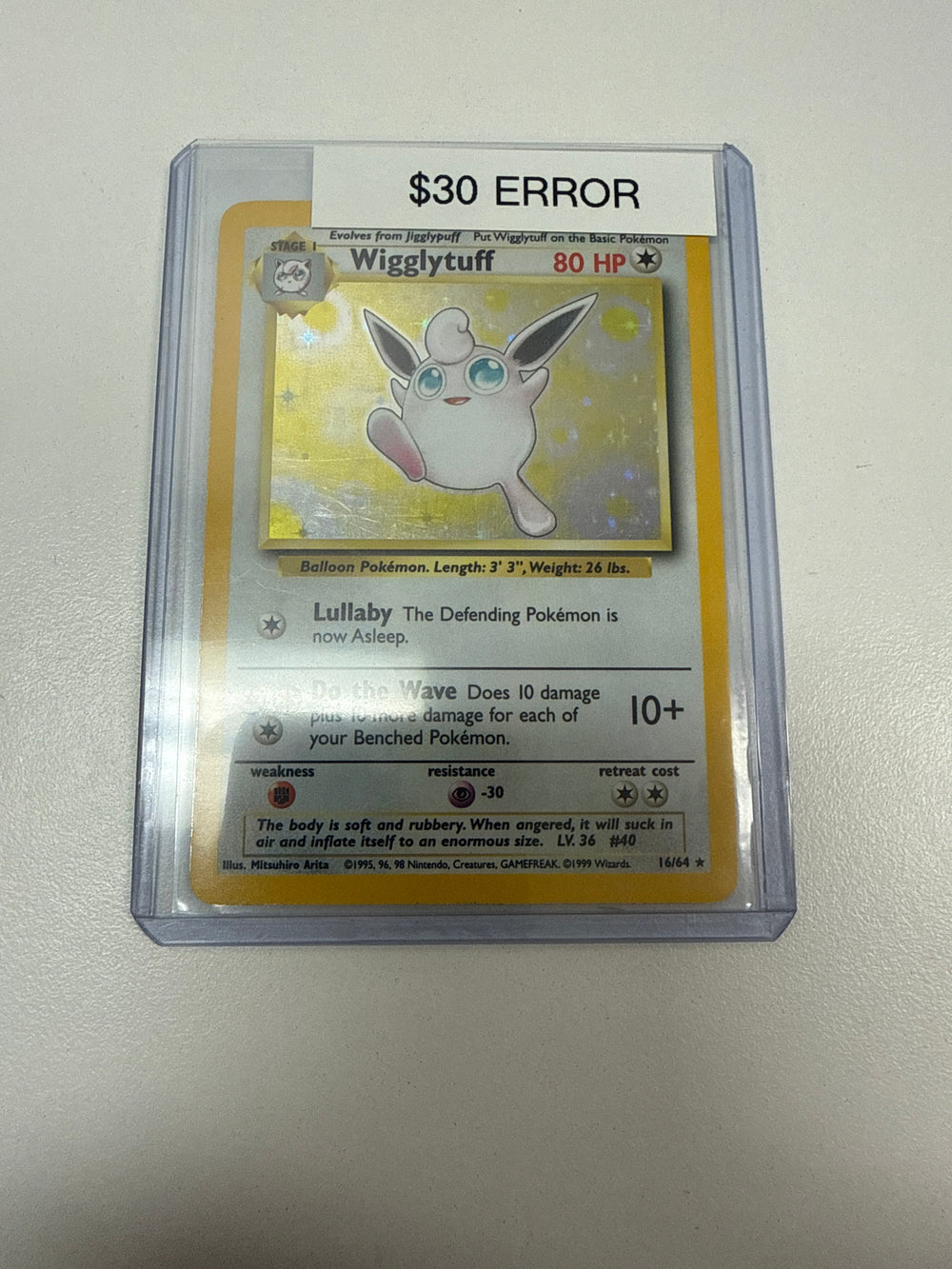 Pokemon Wugglytuff No Symbol Error #16/64